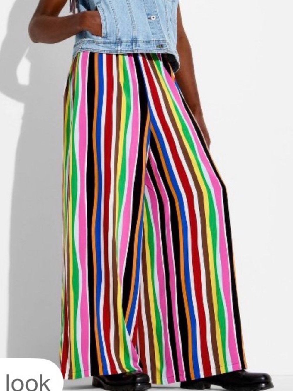 Target Multicolor Vertical Stripe Wide Leg Pants